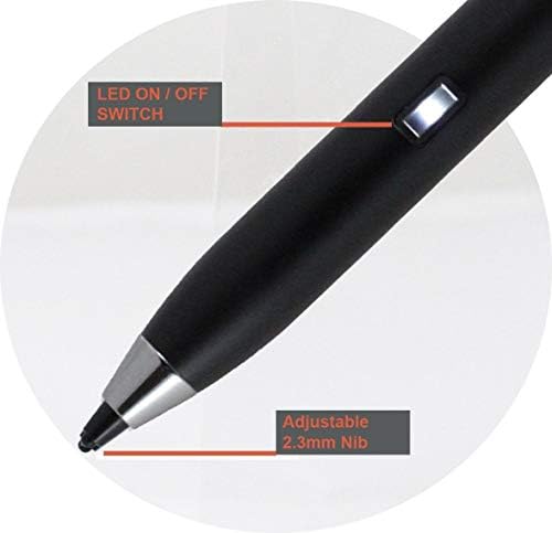 Broonel Black Fine Point Digital Active Stylus Pen תואם למחברת Lenovo 300e 2-in-1 | Lenovo 300e 2-in-1
